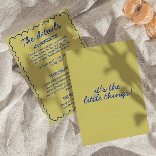 カラフルモダンファンキー結婚レトロ詳細 エンクロージャーカード