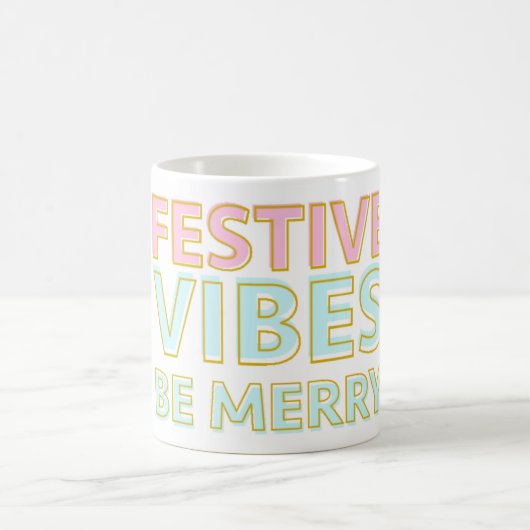 カラフルモダンフェスティバルビベスメリー コーヒーマグカップ (中央)