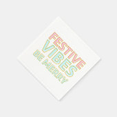 カラフルモダンフェスティバルビベスメリー スタンダードカクテルナプキン (角)