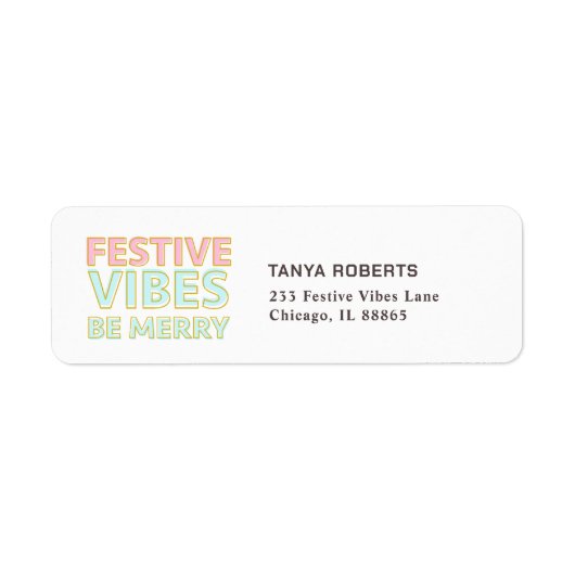 カラフルモダンフェスティバルビーベメリートレンディー ラベル (正面)