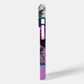 カラフルモダンフローラモノグラムiPhoneケース Case-Mate iPhoneケース (裏面 / 左)