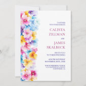 カラフルモダンフローラ全結婚体 招待状 (正面)
