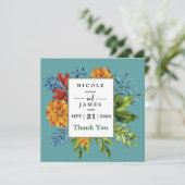カラフルモダンフローラ サンキューカード (スタンド正面)