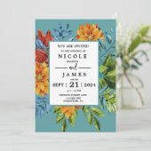 カラフルモダンフローラ 招待状 (スタンド正面)