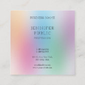 カラフルモダンプロフェッショナルエレガントテンプレート スクエア名刺 (裏面)