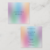 カラフルモダンプロフェッショナルエレガントテンプレート スクエア名刺 (正面/裏面)