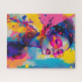 カラフルモダンポートレート ジグソーパズル (横)