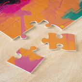 カラフルモダンポートレート ジグソーパズル (側面)