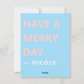 カラフルモダンミニマリストho ho ho hoクリスマスカード シーズンカード (裏面)