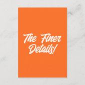 カラフルモダンミニマル結婚詳細 エンクロージャーカード (裏面)