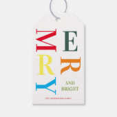 カラフルモダンメリーの ギフトタグ (正面)