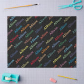 カラフルモダンモノグラムのシンプル 薄葉紙 (クラフト)