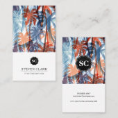 カラフルモダンヤシ 名刺 (正面/裏面)