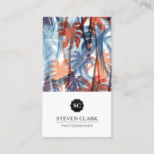 カラフルモダンヤシ 名刺 (正面)