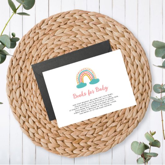 カラフルモダンレインボーベビー エンクロージャーカード