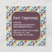 カラフルモダンレトロパターン16.11 スクエア名刺 (裏面)