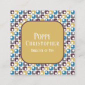 カラフルモダンレトロパターン16.11 スクエア名刺 (正面)