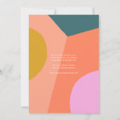 カラフルモダンレトロフルフォトブラックオーバーレイ セーブザデート (裏面)