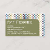 カラフルモダンレトロ波パターン9.11 名刺 (裏面)