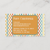 カラフルモダンレトロ波パターン9.8 名刺 (裏面)