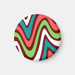 カラフルモダンヴィンテージ可愛い文様青青 マグネット