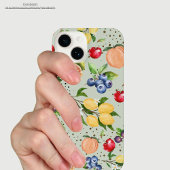 カラフルモダンヴィンテージ果実模様 iPhoneケース