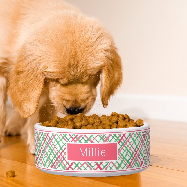 カラフルモダン名門私立校風の抽象芸術幾何学模様 ボウル (クリエイターアップロード済み)