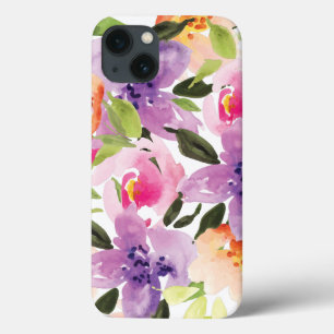 カラフルモダン名門私立校風の水彩保花 iPhone 13ケース