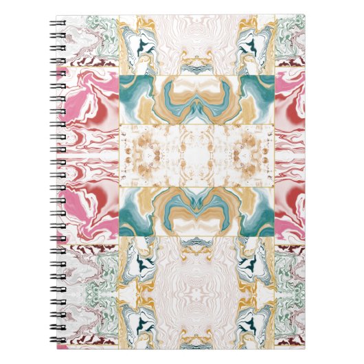 カラフルモダン大理石 ノートブック (正面)