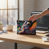 カラフルモダン宇宙宇宙パーソナライズされた名 アクセサリーポーチ