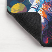 カラフルモダン宇宙宇宙パーソナライズされた名 マウスパッド (コーナー)