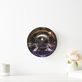 カラフルモダン宇宙 ラウンド壁時計 (ホーム)