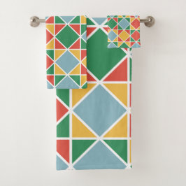 カラフルモダン年の数々の色 バスタオルセット