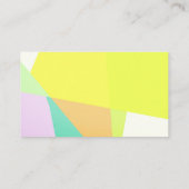 カラフルモダン幾何カスタム抽象芸術 名刺 (裏面)