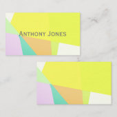 カラフルモダン幾何カスタム抽象芸術 名刺 (正面/裏面)