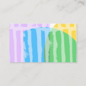 カラフルモダン幾何学抽象芸術カスタムアート 名刺 (裏面)