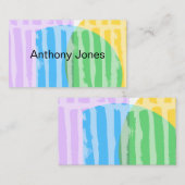 カラフルモダン幾何学抽象芸術カスタムアート 名刺 (正面/裏面)