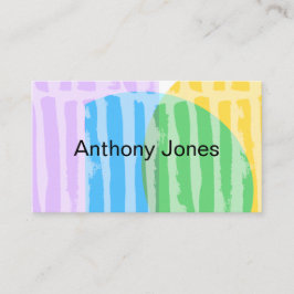 カラフルモダン幾何学抽象芸術カスタムアート 名刺