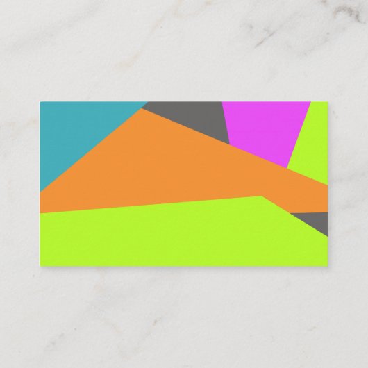 カラフルモダン幾何学抽象芸術カスタムアート 名刺 (裏面)
