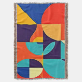 カラフルモダン形状 スローブランケット (正面縦)