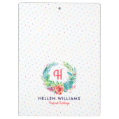 カラフルモダン性花リース クリップボード (裏面)