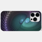 カラフルモダン抽象フラクタルアートの二重螺旋 Case-Mate iPhoneケース (裏面 (横))