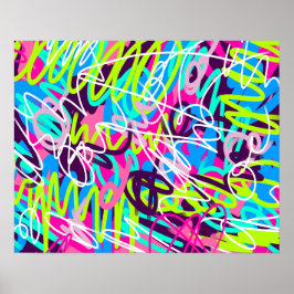 カラフルモダン抽象画 ポスター