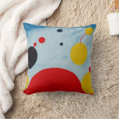 カラフルモダン抽象芸術がマウンドから脱出 クッション (ブランケット)