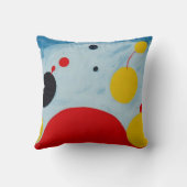 カラフルモダン抽象芸術がマウンドから脱出 クッション (裏面)