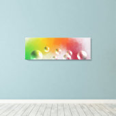 カラフルモダン抽象芸術アートイエローレッドブルー キャンバスプリント (インサイチュ (ウッドフロア))