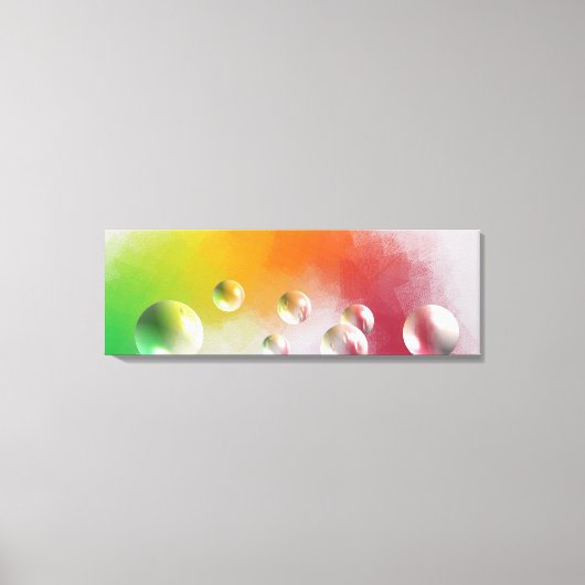 カラフルモダン抽象芸術アートイエローレッドブルー キャンバスプリント (正面)