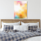 カラフルモダン抽象芸術アートブルーレッドイエロー キャンバスプリント (インサイチュ (寝室))