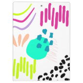 カラフルモダン抽象芸術アート クリップボード (裏面)