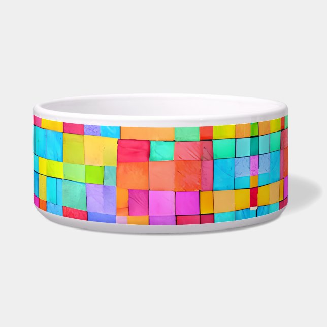 カラフルモダン抽象芸術アートPET NAME Bowlおもしろい ボウル (正面)